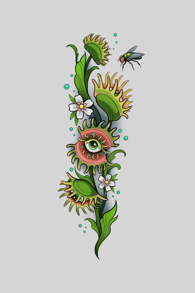 musgaudė su muse spalvotas tatuiruotės dizainas