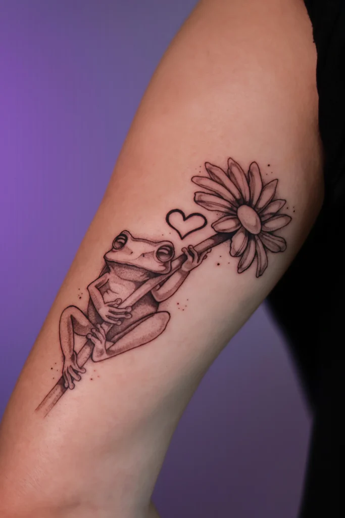 Varliuko ir ramunės tatuiruotė, tatuiruotės Kaune, Kaunas tattoo, tatuiruotės idėjos